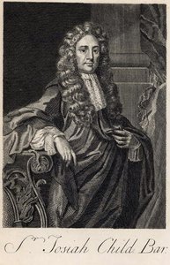 Sir Joseph Child (1630-99) portréja, Michiel van der Gucht (1660-1725) metszete