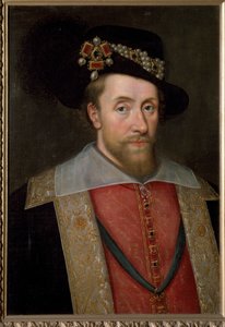 I. Jakab angol és ír király portréja (VI. Jakab, Skót király), 1605 körül (festmény) alkotó: John de (circle of) Critz