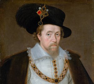 VI. és I. Jakab, 1566 - 1625, Skócia királya 1567 - 1625, Anglia és Írország királya 1603 - 1625 alkotó: John de Critz
