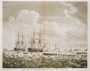 A „versenyló” és a „tetem” képe, 1773. augusztus 7., „Őfelsége parancsnoksága által vállalt utazás az Északi-sark felé 1773”, megjelent 1774.