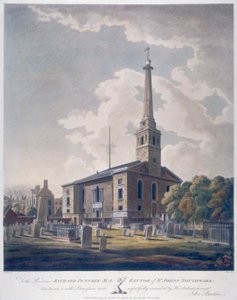 Kilátás a St John Horsleydown-templomra, Bermondsey, London, 1799.