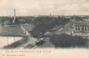 „The City and Chowringhee from the Y.M.C.A.”, 20. század eleje.