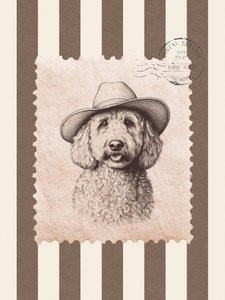 Cowboy-pudli bélyeg