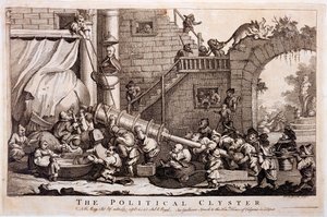 The Political Clyster, William Hogarth nyomtatványa, 1757 alkotó: Jonathan Swift