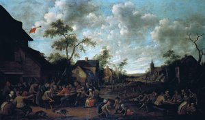 Faluban lakomázó parasztok, 1661