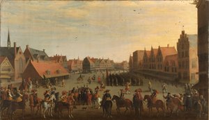 A „Waardgelders” (zsoldosok a városi önkormányzat fizetésében) feloszlatása Maurits herceg által Utrechtben, 1618. július 31.