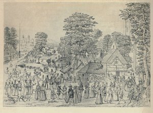 Esküvői ünnepség Bermondseyben, 1590, 1920 alkotó: Joris Hoefnagel