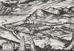 Pesaro városa, Joris Hoefnagel (1542-1601) metszete. alkotó: Joris Hoefnagel