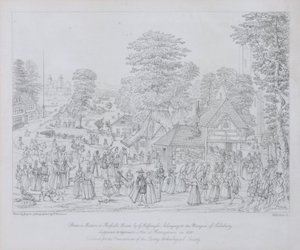 Fete Horseydownban 1590 körül alkotó: Joris Hoefnagel