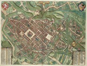 WRATISLAVA Bresslaw térképe, Georg Braun (1541-1622) és Frans Hogenberg (1535-90) „A világ városai” c. 1572-1617
