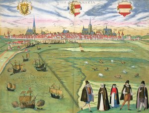 Wilnis térképe, Georg Braun (1541-1622) és Frans Hogenberg (1535-90) „A világ városai” c. 1572-1617