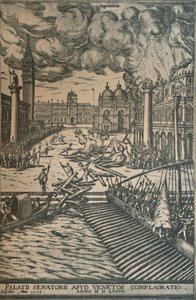 A Dózsa-palota felgyújtása, 1578, 1925. alkotó: Joris Hoefnagel