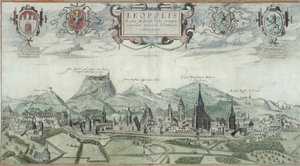Leopolis látképe Georg Braun (1541-1622) és Frans Hogenberg (1535-90) "Civitates Orbis Terrarum" című művéből. alkotó: Joris Hoefnagel