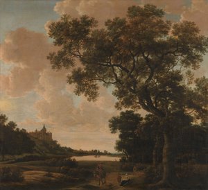 Tájkép a Schwanenburggal, 1650-1655 körül (olaj, vászon) alkotó: Joris van der Haagen or Hagen