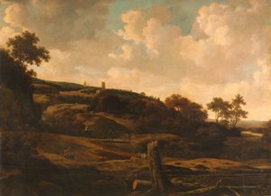 Hegyvidéki táj romokkal, 1650-1699 körül (olaj, vászon) alkotó: Joris van der Haagen or Hagen