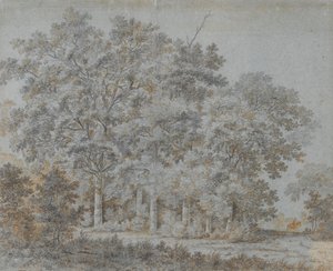 Erdő és lovas alkotó: Joris van der Hagen