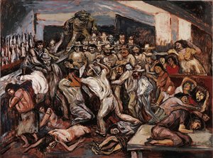 Veszekedés a kabaréban, 1944. alkotó: José Clemente Orozco