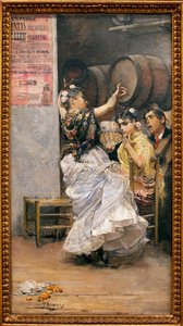 Buleria tánc (flamenco) – Jose Garcia Ramos (1852-1912) festménye, Olaj, vászon