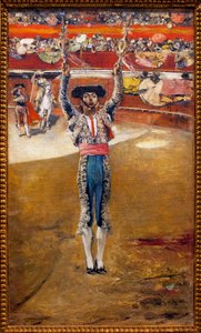 A transzparensek lerakása – Jose Garcia Ramos (1852-1912) festménye, Olaj, vászon – Sevillai Szépművészeti Múzeum, Spanyolország