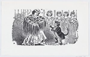 Egy nő, aki egy öltönyös macskával táncol, kb. 1880-1910., kb. 1880-1910.