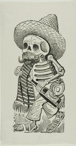 Francisco Madero kalavera, a Calavera Maderista-ból alkotó: José Guadalupe Posada