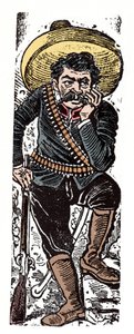 A mexikói forradalom (1910-1920) - Genovevo de la O tábornok, a forradalom követője - Jose Guadalupe Posada (1852-1913) xilográfiája