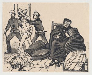 A kettős gyilkosság Puente de los Gallosban, kb. 1905-1910., kb. 1905-1910. alkotó: José Guadalupe Posada