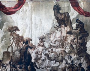 Dekoráció a párizsi Hotel Wandel báltermében, XX. század (freskó)