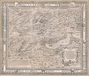 Zürich és környéke 1566-os térképe Jodocus Murer tollából alkotó: Jos Murer