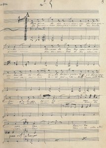 Eredeti romantikus kézirat a zarzuela tenor számára, "Alma de Dios", Jose Serrano (1873-1941) alkotó: José Serrano