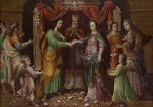 A Szűzanya házassága, kb. 1690. alkotó: José Sánchez
