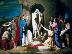 „Lázár feltámadása” Jose Casado del Alisal (1832-1886) festménye 1855 Madridról. A San Fernando Valódi Akadémia múzeuma. Spanyolország