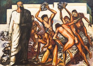 Szent István vértanúsága alkotó: José Clemente Orozco
