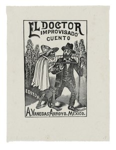 The Impromptu Doctor Tale, 1888-1913 körül, nyomtatva 1942 (metszet) alkotó: José Guadalupe Posada