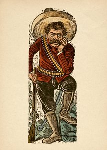 "Genovevo of the O". Emiliano Zapata (1879-1919) parancsnoksága alatt álló forradalmi "Genovevo of the O" (1876-1952) portréja Mexikó 1910-1912.