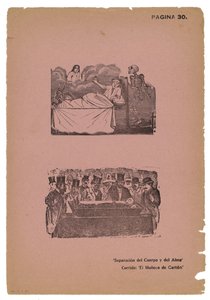 Test és lélek szétválasztása (metszet) alkotó: José Guadalupe Posada