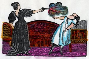 Malaguene meggyilkolása a mexikói Tarasquillóban történt 1890 körül. Jose Guadalupe Posada (1852-1913) metszete, amely egy korabeli napló krónikájának illusztrálására készült. alkotó: Jose Guadalupe Posada