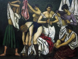 GUTIERREZ SOLANA, Jose (1886-1945). Vetkőző nők. 1933. Kortárs művészet. Olaj, vászon. Magántulajdon.