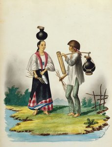 Manila és környéke: Milksellers (akvarell testfestékkel)