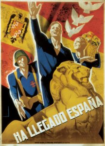 Spanyol polgárháború (1936-1939): Spanyolország megérkezett, kb. 1936-39 (plakát) alkotó: Jose Morell