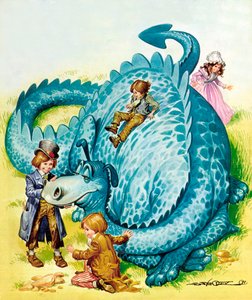 A szelíd sárkány (színes litográfia)