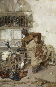Baromfipiac, Tanger, 1881 körül (olaj, fa)