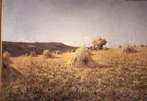 Betakarítás Amberley közelében, Sussex államban alkotó: Jose Weiss