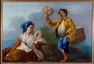Az események kereskedője Jose del Castillo (1737-1793) festménye, 18. századi madridi Prado Múzeum alkotó: José del Castillo