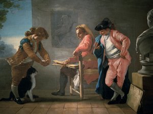 A festő stúdió alkotó: Jose del Castillo