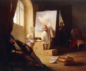 Az alvó festő; Az alvó festő, 1841