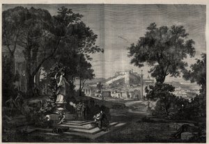 Az ókori Görögország: kilátás a Vénusz athénész kertjére. Metszet Joseph Hoffmann festménye után a „The Illustrous Universe”-ben alkotó: Josef Hoffman