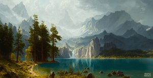 JJM újraalkotja a Bierstadt-A: Sierra Nevadát (Panoráma)