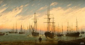 JJM újraalkotja Friedrich-C-D: Kikötői kilátás (panoráma)