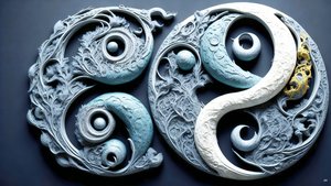 a YIN ÉS YANG enkaustikus Feng Shui koncepciója _02 alkotó: Josef Johann Michel